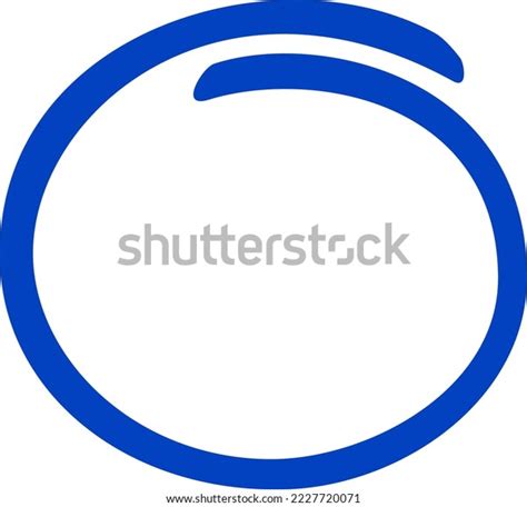 Navy Blue Circle Pen Draw Highlight Stock Vector (Royalty Free) 2227720071 | Shutterstock