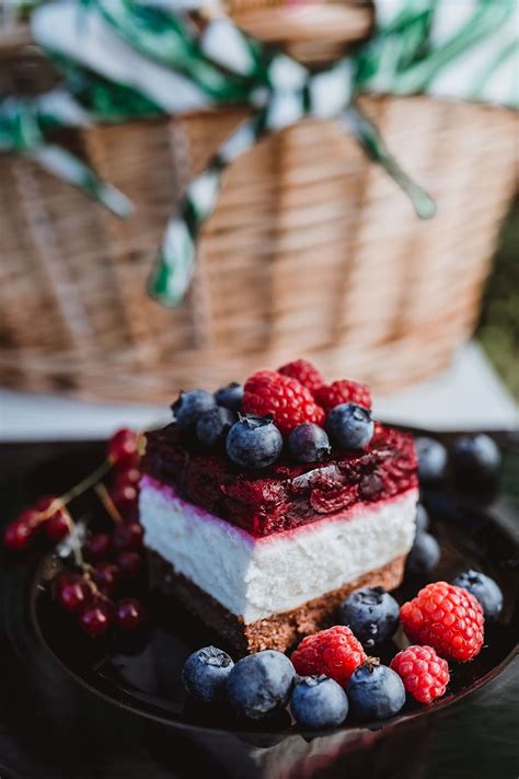 cheesecake, blueberries, raspberries, fruits, cake, homemade, blueberry, dessert | Piqsels