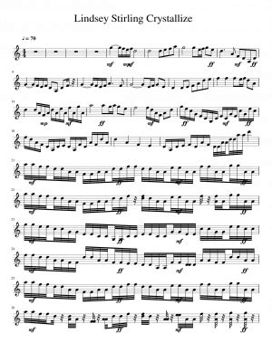 Free sheet music: Crystallize- by Lindsey Stirling, Play and Download ...