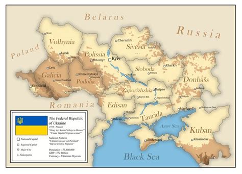 Greater Ukraine Map | Europe map, Map collage, Geography map