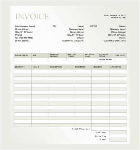 FREE 14+ Sample Microsoft Invoice Templates in MS Word | Excel