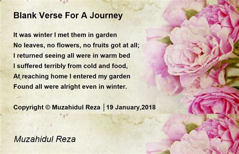 Blank Verse For A Journey - Blank Verse For A Journey Poem by Muzahidul Reza