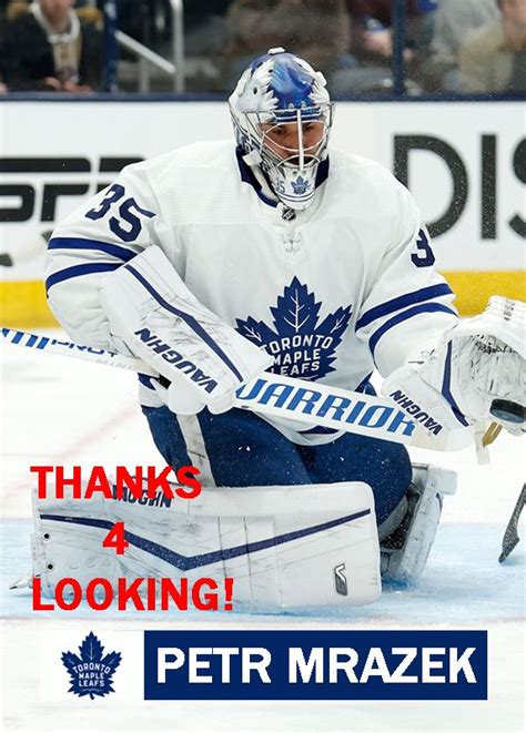 PETR MRAZEK 2021-22 TORONTO MAPLE LEAFS HOCKEY CARD