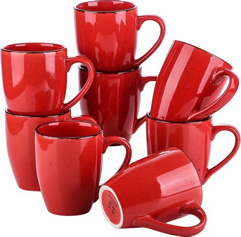 Amazon.com: vancasso Navia Tropical Tea Coffee Mug Set of 8, Stoneware Extra Large Coffee Tea ...