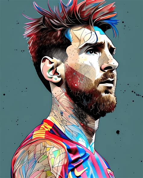 Lionel Messi Side View Graphic · Creative Fabrica