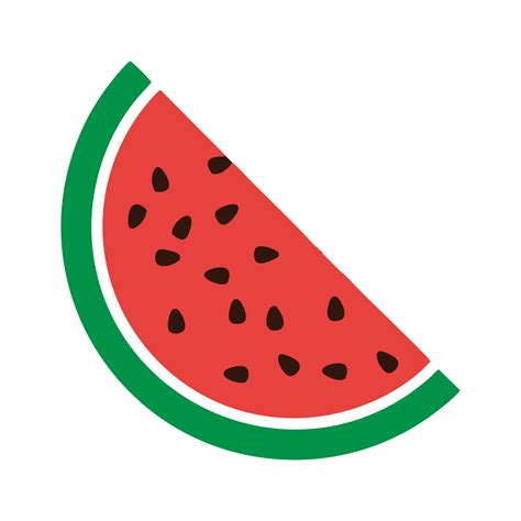 A slice of watermelon. Refreshing watermelon slices. Editable ...