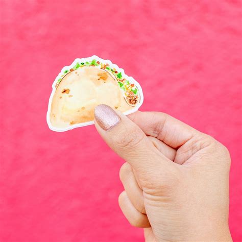 Taco Vinyl Sticker, Taco Decal, Taco Laptop Sticker, Texas Sticker, Texas Die Cut Decal, Funny ...