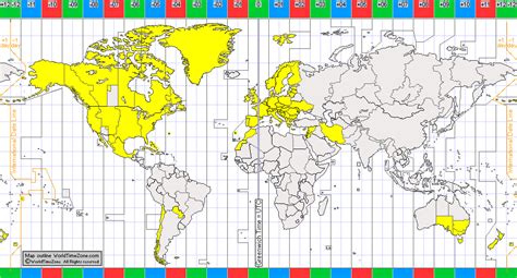 Daylight Savings Time Zone Map