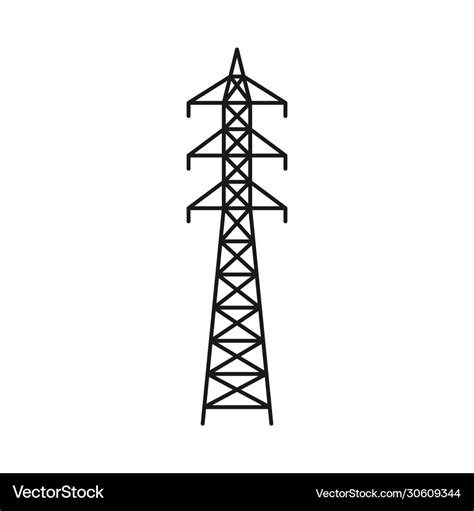 Electrical tower high voltage electric Royalty Free Vector