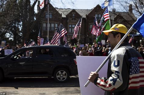 Hundreds across country answer Trump's call to 'liberate' states from lockdown as they protest ...