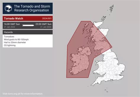 Tornado warning issued for UK with 'lightning tornado' carrying 90mph ...