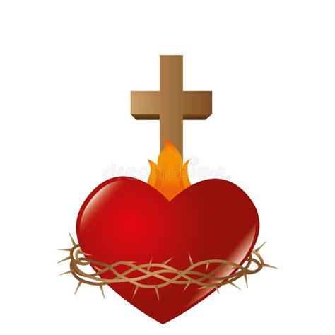 The Sacred Heart of Jesus stock illustration. Illustration of rendering - 34782989