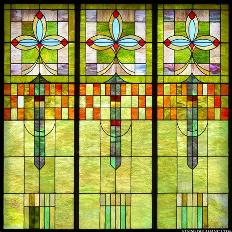 "Art Deco Stained Glass" Stained Glass Window