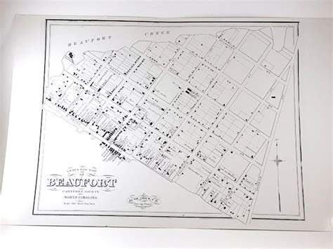 Civil War Era Beaufort Map - B&W - Beaufort Historic Site