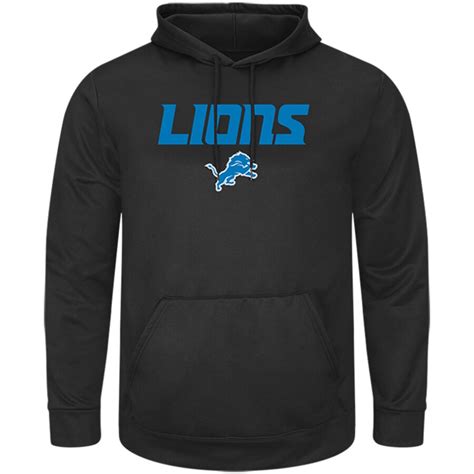 Men's Black Detroit Lions Pick Six Pullover Hoodie