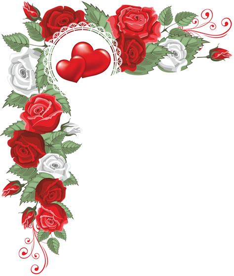 0_12faec_1b9873f6_orig (5909×6966) | Valentines day border, Flower ...