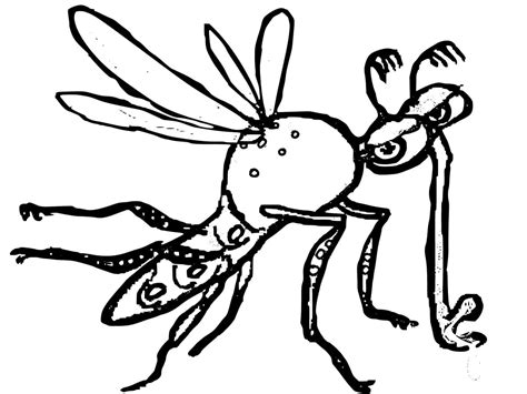 Desenhos de Aedes Aegypti Engraçado para Colorir e Imprimir - ColorirOnline.Com