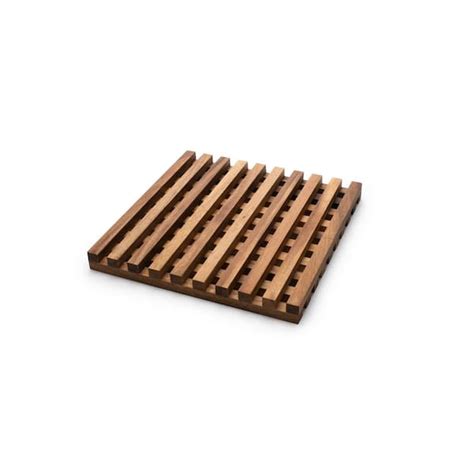 Ironwood 9 in. x 9 in. Square Wood Acacia Trivet Cutting Board 28636 ...