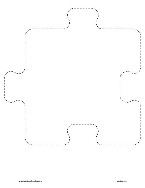Fit Together Full Page Printable Puzzle Piece Template