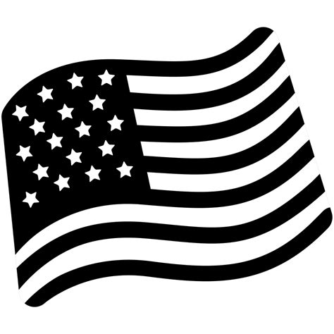 Black And White American Flag Png High Resolution