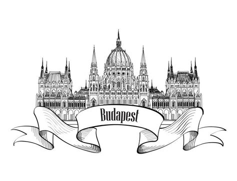 Budapest Parlament Building Stock Vector - Image: 41564816