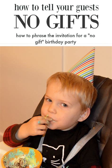 The Best Wording for a "No Gift" Birthday Party Invitation - Sunshine ...