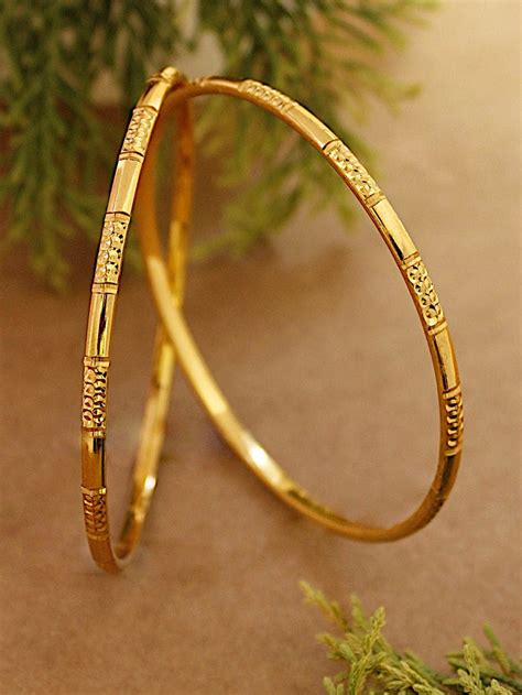 Avismaya Gold Plated Daily Use Thin Bangles – Jumkey Fashion Jewellery | Gold bangles design ...