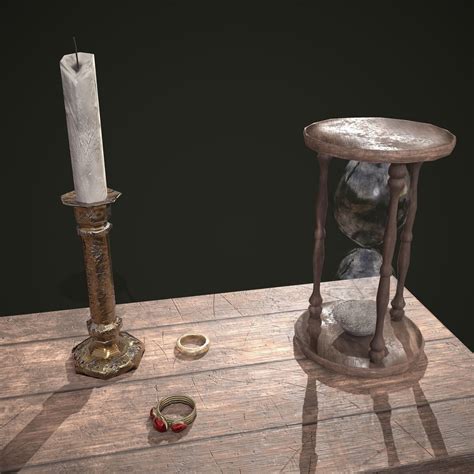 Medieval candle scene | CGTrader