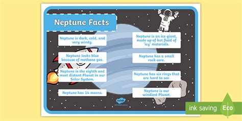 Neptune Facts Display Poster