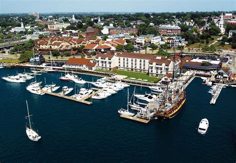 The Newport Harbor Hotel and Marina Aerial View | Harbor hotel, Rhode island travel, Newport harbor