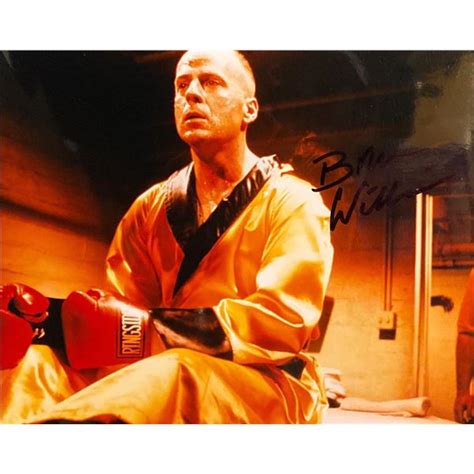 Pulp Fiction Bruce Willis signed movie photo. GFA Authenticated