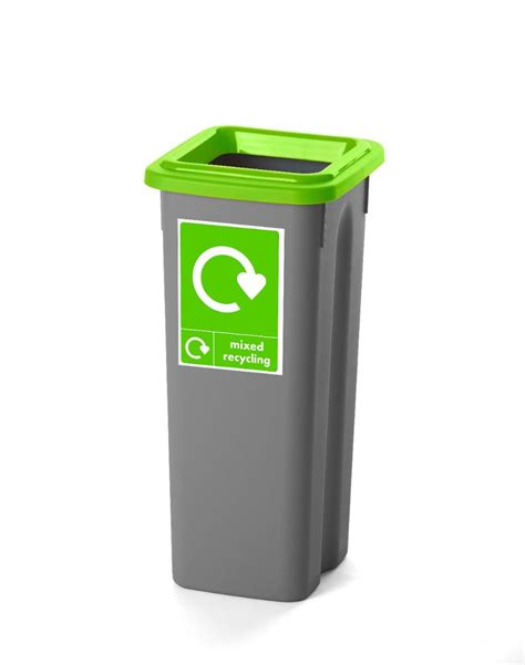 Plastic Recycling bin with Lid - 20 litre - binsexpress.co.uk