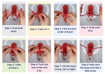 Shoe Tying Visual Guide by Homeroom with Alexis | TPT