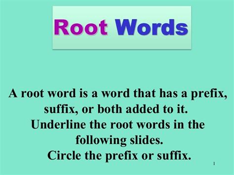 Root words