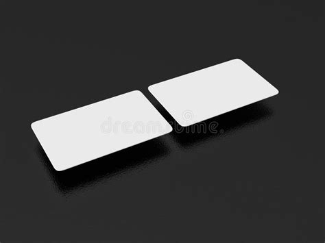 Blank White 3d Visiting Card Template 3d Render Illustration for Mock Up and Design Presentation ...