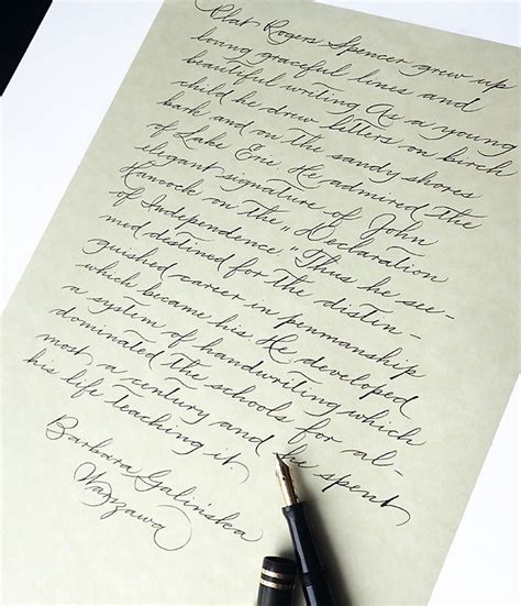 Handwriting with the fountain pen - Palmer script :: Behance