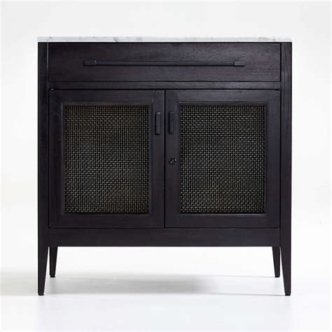 Enzo Small Marble Top Bar Cabinet with Storage + Reviews | Crate & Barrel