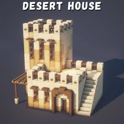 Minecraft Desert House | Minecraft, Minecraft designs, Minecraft decorations