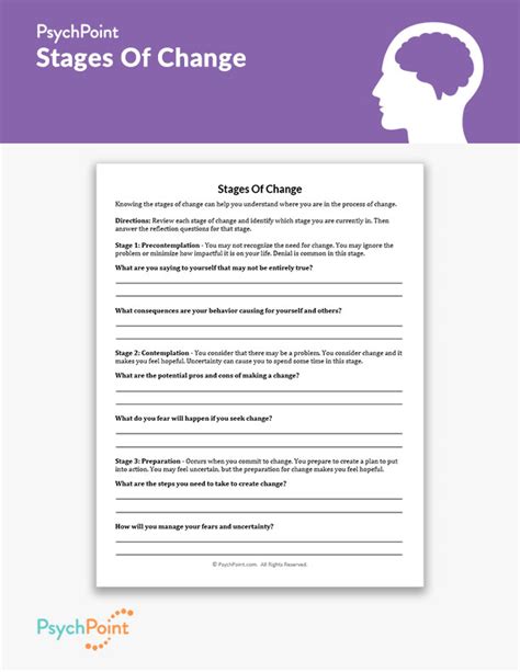 Stages Of Change Worksheet – Englishworksheet.my.id