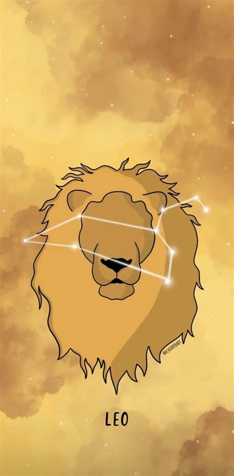 Download A Lion With The Word Leo On It Wallpaper | Wallpapers.com