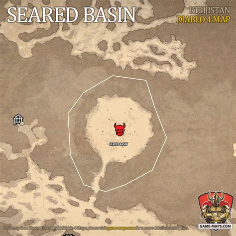 Seared Basin Map for Diablo 4
