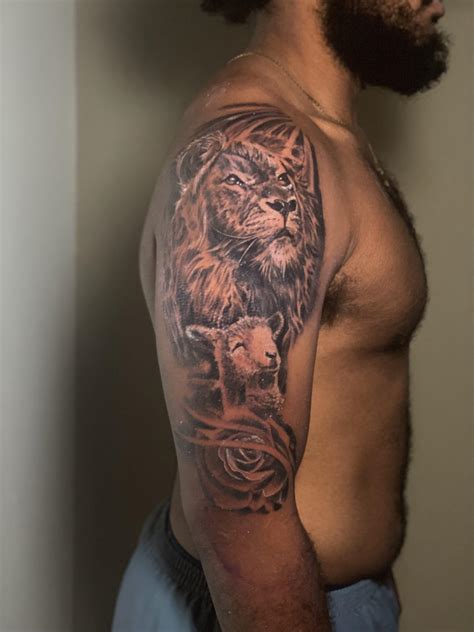 Top 75+ lamb and lion tattoo best - in.cdgdbentre