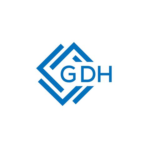 GDH letter logo design on white background. GDH creative circle letter ...