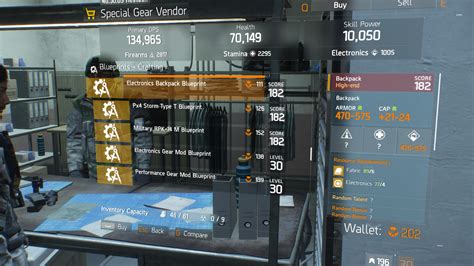 Electronics Backpack Endgame Blueprint Crafting Blueprint Item · The Division Field Guide