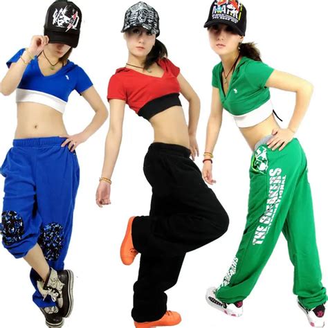 New Fashion Brand Women Clothing hip hop dance short top female Jazz ds ...