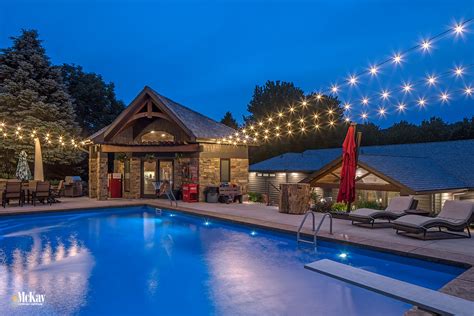 Outdoor Lighting Around Pool Omaha, NE | McKay Landscape Lighting