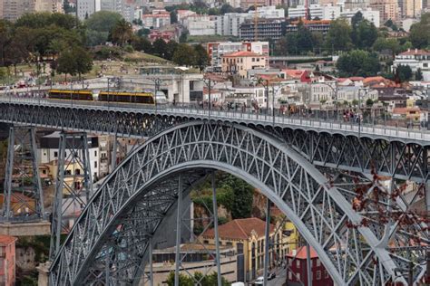 Bridge dom luis at sunset stock image. Image of architecture - 184761827