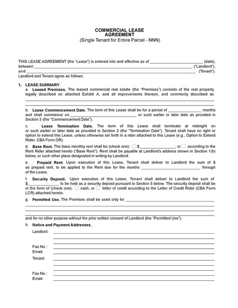 26 Free Commercial Lease Agreement Templates - Template Lab