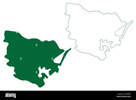 Viluppuram district (Tamil Nadu State, Republic of India) map vector illustration, scribble ...