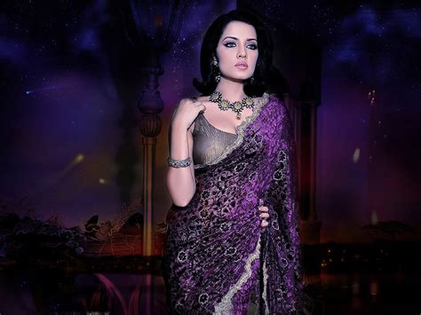 5120x1440 Resolution Celina Jaitley In Purple Saree HD Wallpaper 5120x1440 Resolution Wallpaper ...